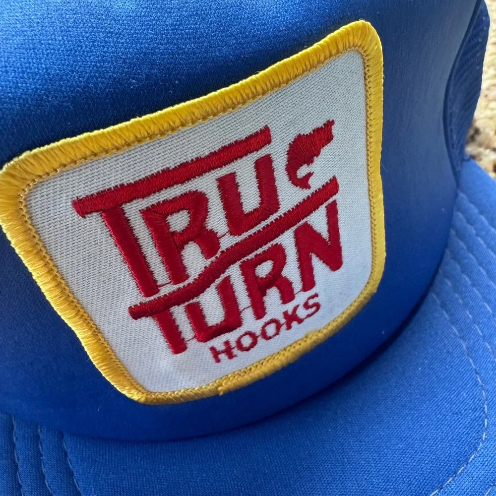Tru Turn Hooks Blue Mesh Trucker‎ Hat Snapback Fishing Cap One Size